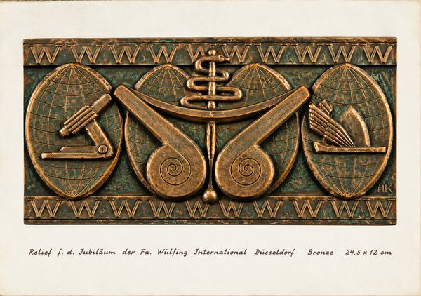 Relief zum Firmenjubiläum von Wülfing International, Düsseldorf